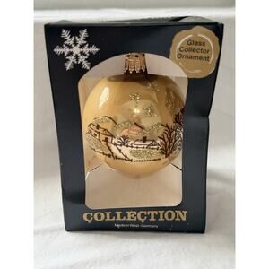 Vintage Kugelgruss West Germany Glass Collector Christmas Ornament